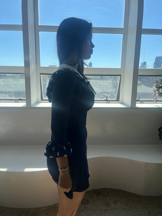 Navy and White Sailor Dress