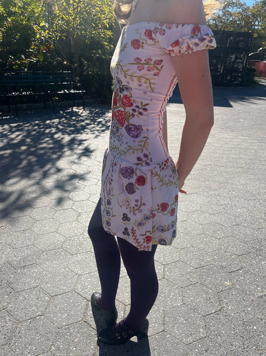 Floral Drop Waist Minidress