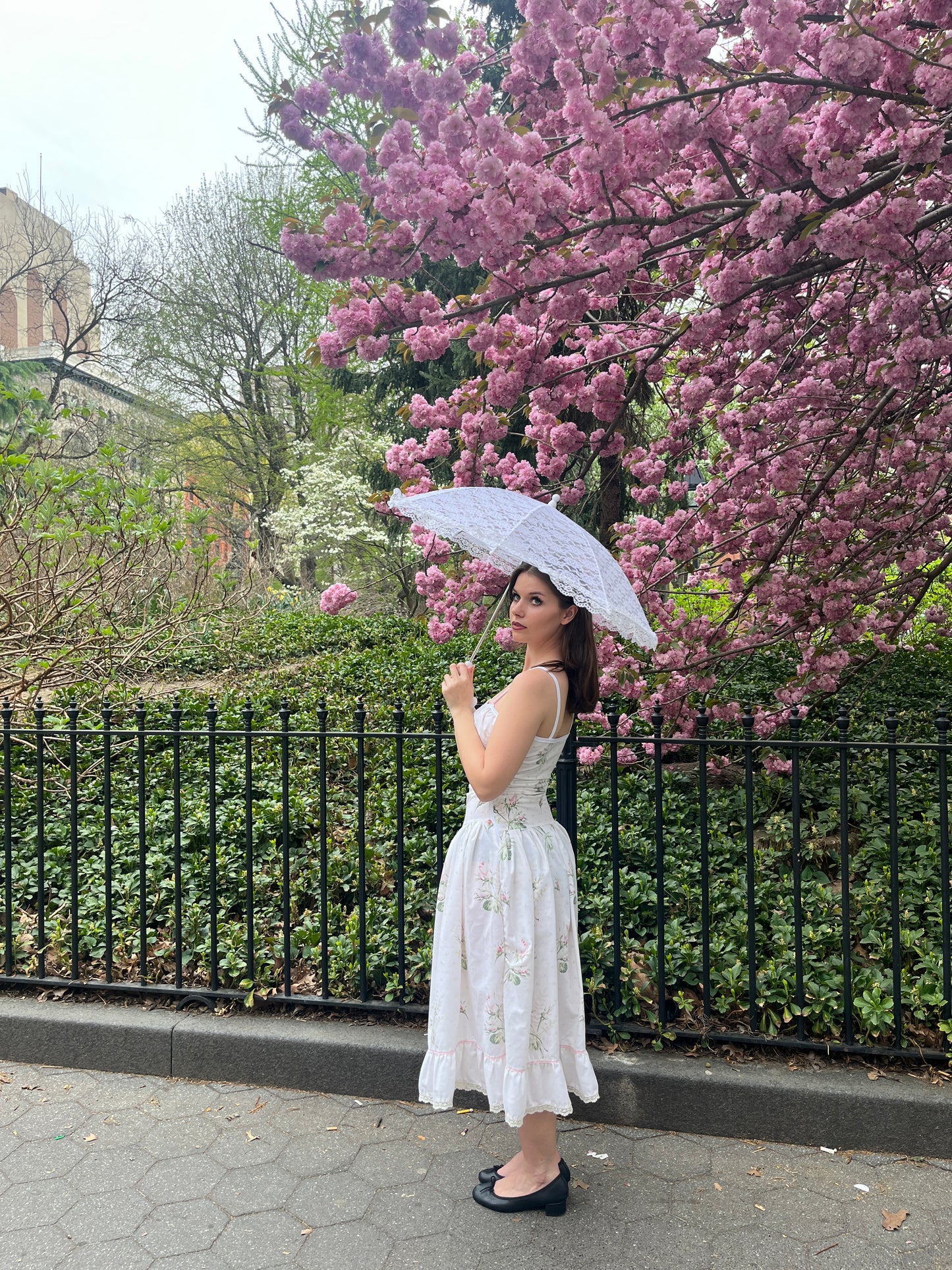 Floral Stripe Midi Dress