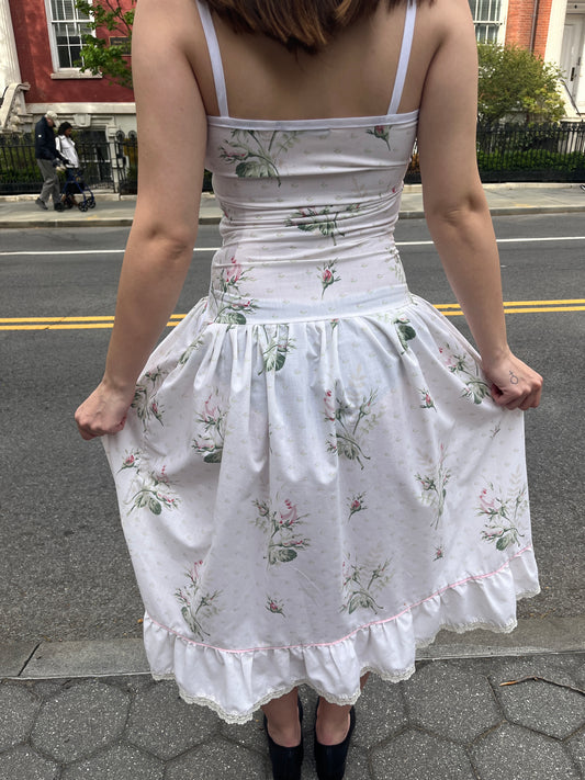 Floral Stripe Midi Dress