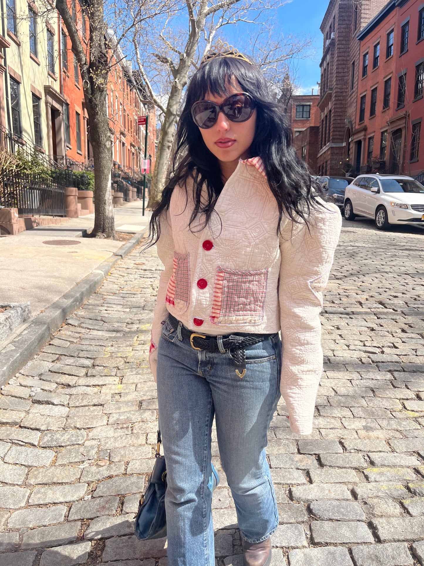 White Patchwork Quilt Jacket