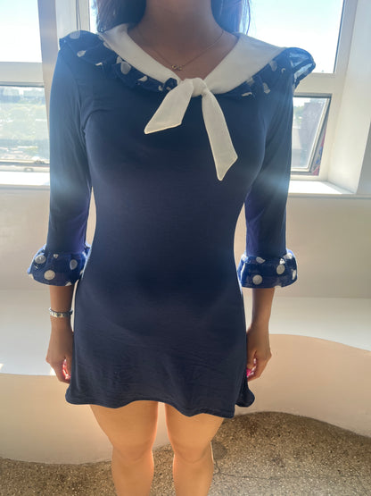 Navy and White Sailor Dress