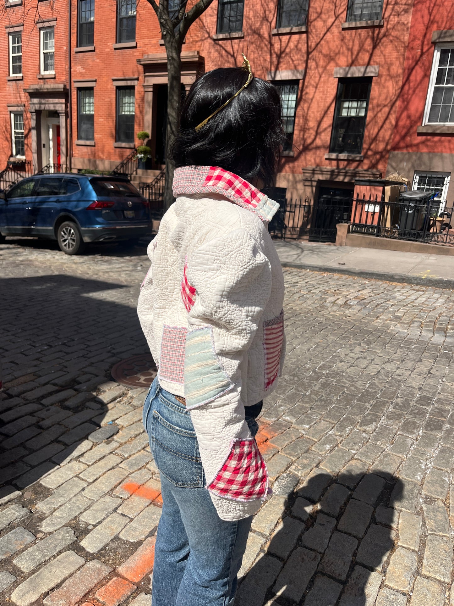White Patchwork Quilt Jacket