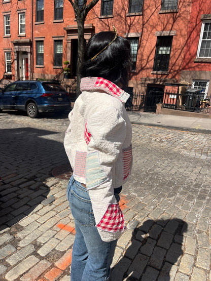 White Patchwork Quilt Jacket