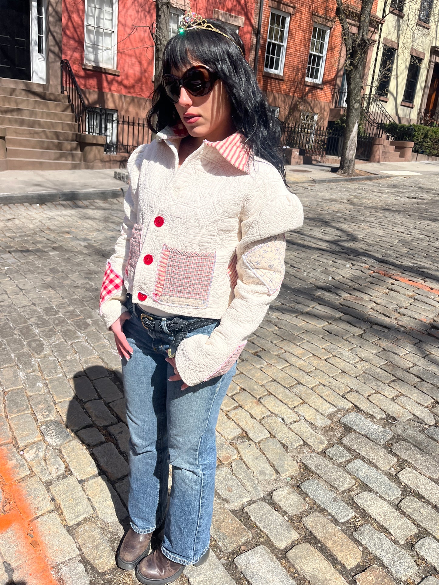 White Patchwork Quilt Jacket