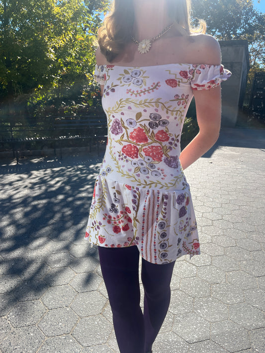 Floral Drop Waist Minidress