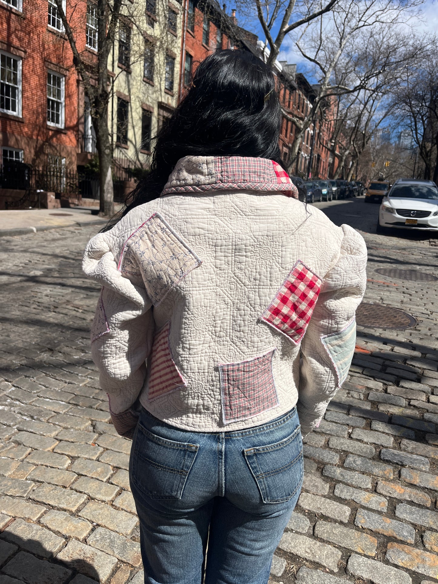 White Patchwork Quilt Jacket