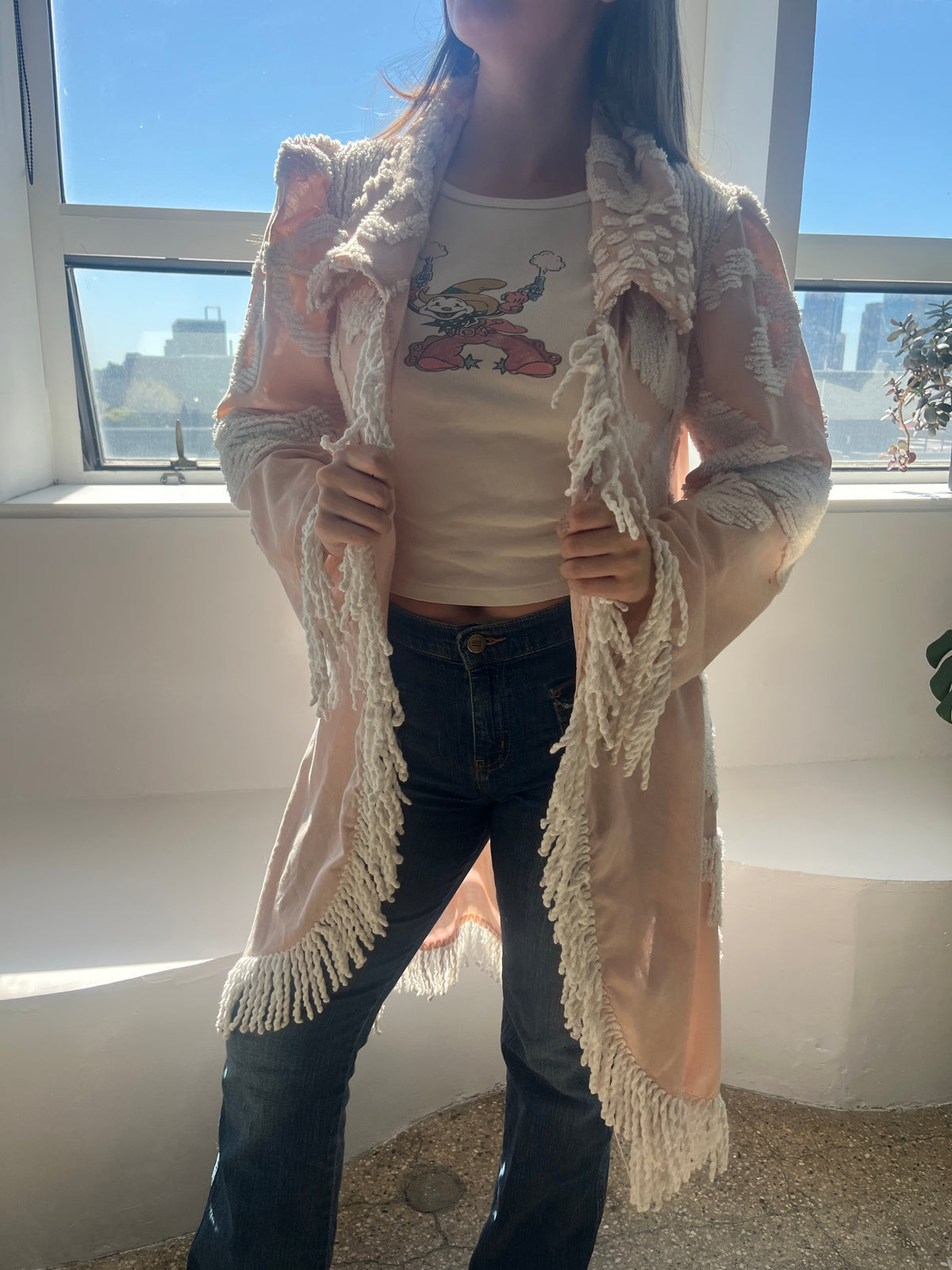 Pink Chenille Coat