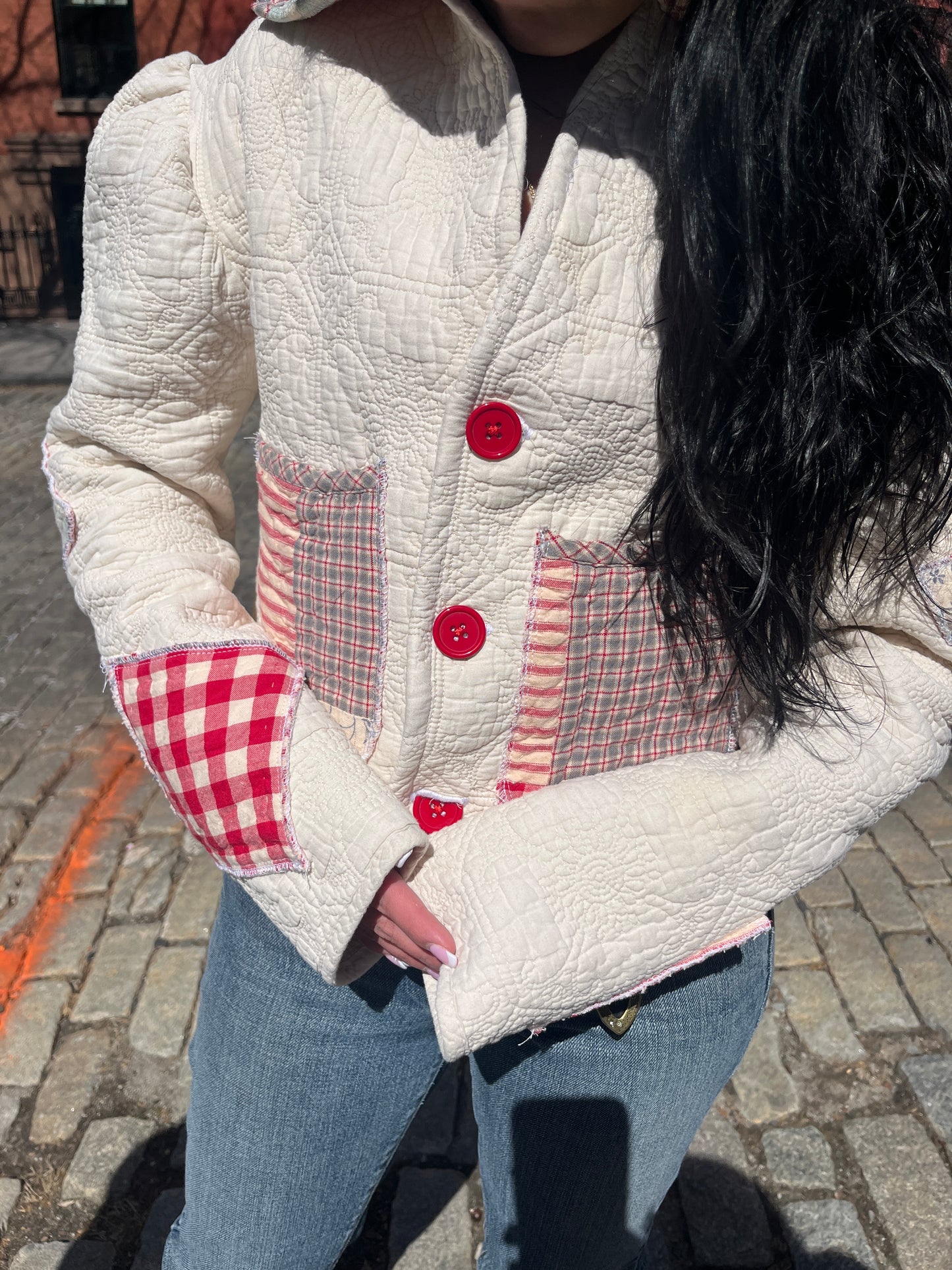 White Patchwork Quilt Jacket