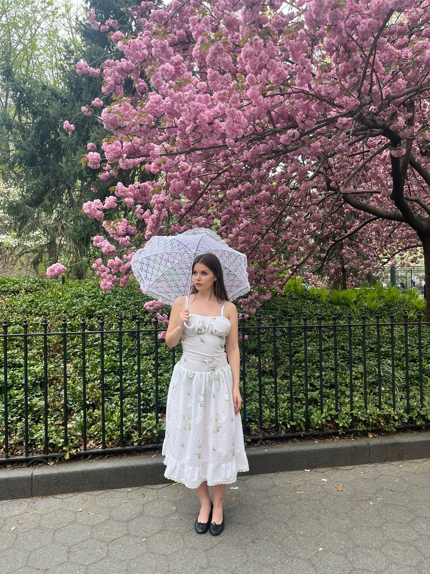 Floral Stripe Midi Dress
